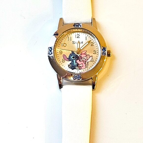 Stitch and Angel Watches Diamond Quartz, Women, Girls, Stitch Cartoon - Picture 5 of 5